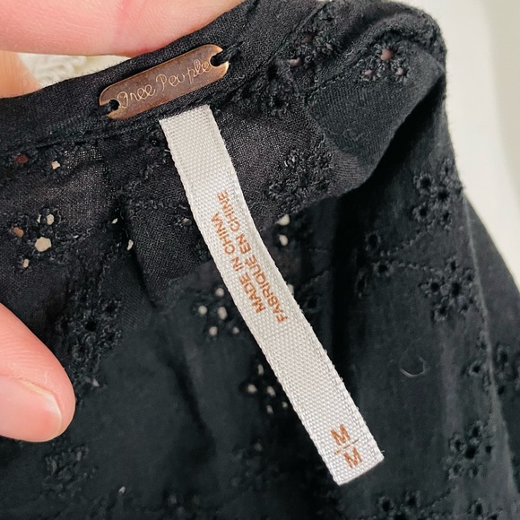 Free People Black Button-Up Top - Picture 7 of 8